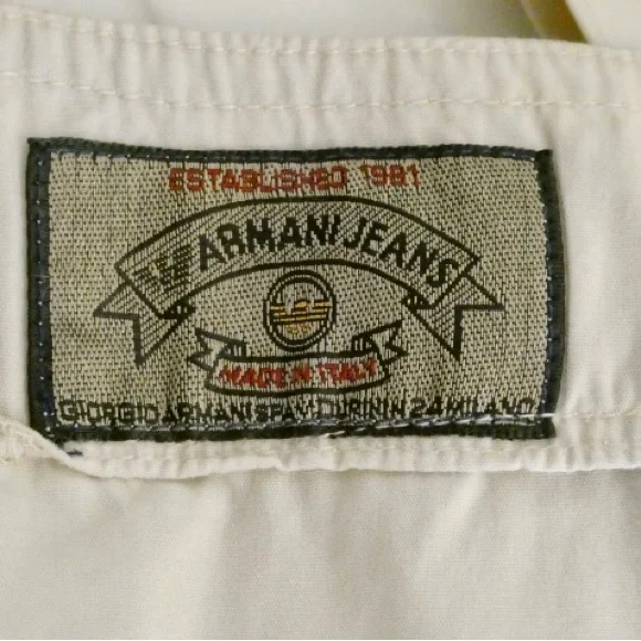ARMANI JEANS* Ladies COTTON WRAP SKIRT Pleat Front Light Beige UK10 EC rrp£190 - Picture 6 of 6